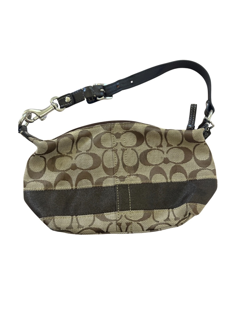 Vintage 2001 Coach Brown Signature Canvas Shoulder Bag